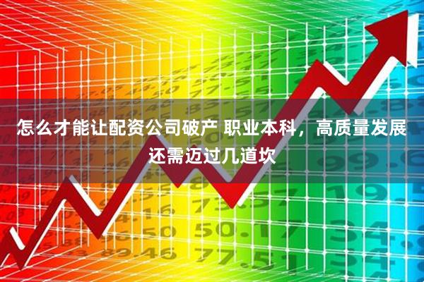 怎么才能让配资公司破产 职业本科，高质量发展还需迈过几道坎